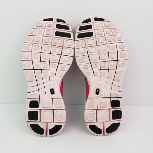 Nike Free Flyknit 5 Womens Size 6 Grey Pink Foil Running Shoes 615806 016 - Picture 10 of 13